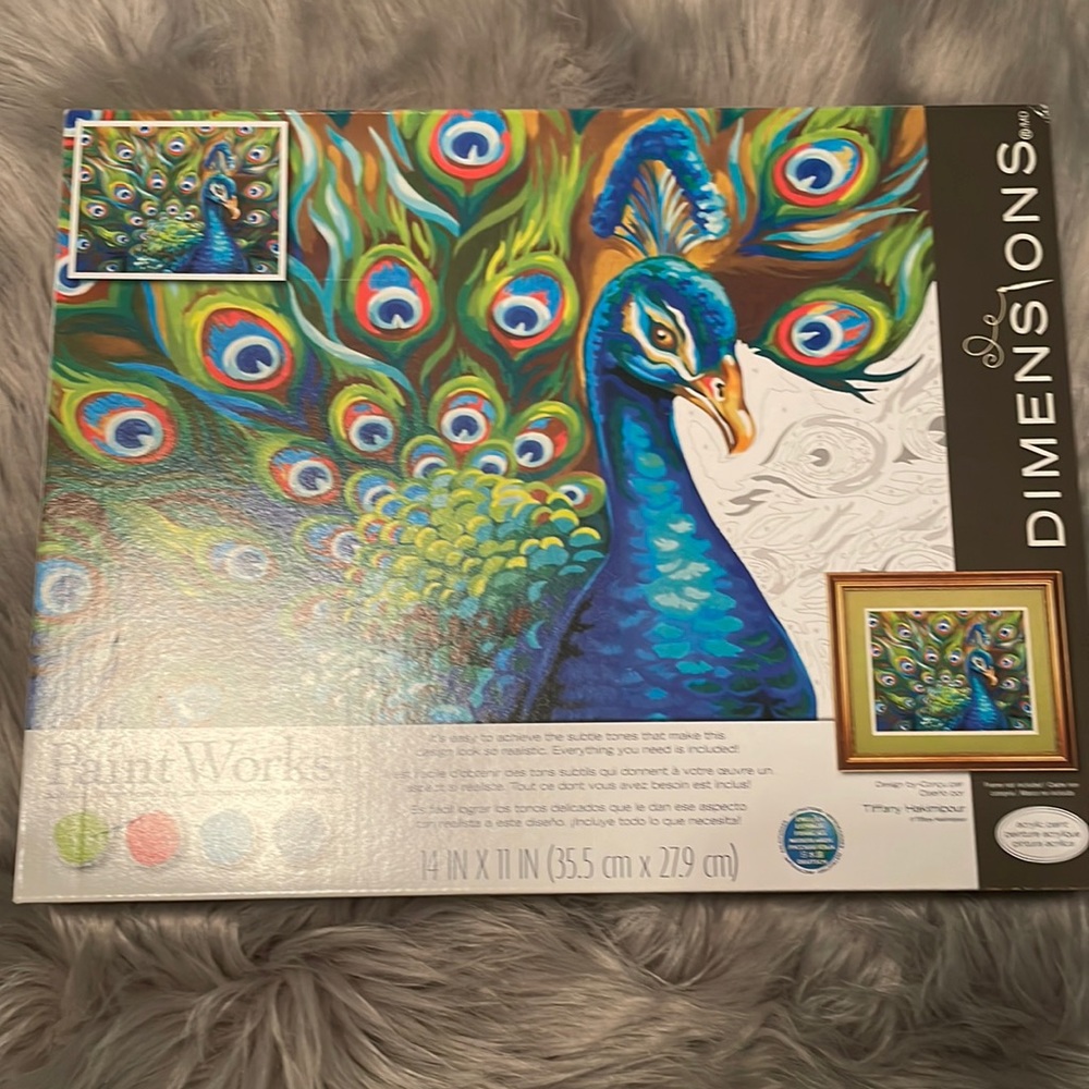 🆕PaintWorks paint by number “wild feathers”14 x 11